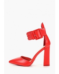 Красные кожаные туфли от Diamantique