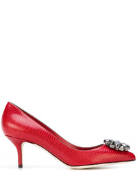 Красные кожаные туфли от Dolce & Gabbana