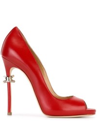 Красные кожаные туфли от Dsquared2