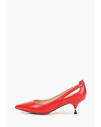 Красные кожаные туфли от El Tempo
