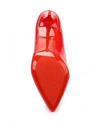 Красные кожаные туфли от Exquily