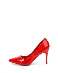 Красные кожаные туфли от Exquily