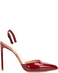Красные кожаные туфли от Francesco Russo