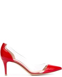 Красные кожаные туфли от Gianvito Rossi