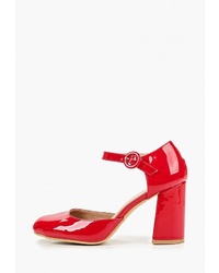 Красные кожаные туфли от La Bottine Souriante