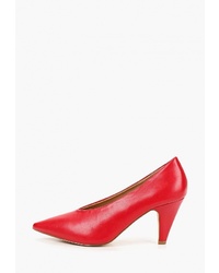 Красные кожаные туфли от La Bottine Souriante