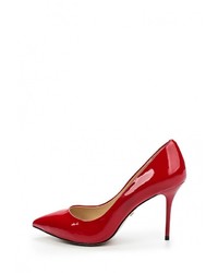 Красные кожаные туфли от Laura Valorosa