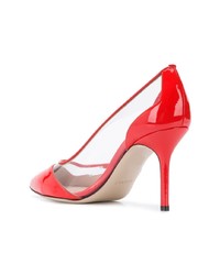 Красные кожаные туфли от Pollini