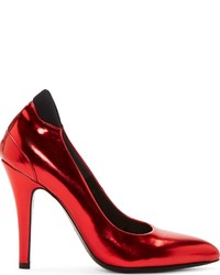 Красные кожаные туфли от Maison Martin Margiela