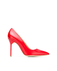 Красные кожаные туфли от Manolo Blahnik