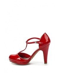 Красные кожаные туфли от Marco Tozzi