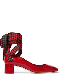 Красные кожаные туфли от Miu Miu