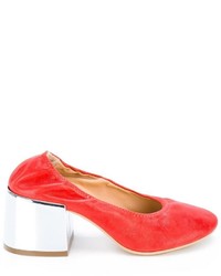 Красные кожаные туфли от MM6 MAISON MARGIELA