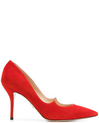 Красные кожаные туфли от Paul Andrew
