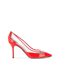 Красные кожаные туфли от Pollini