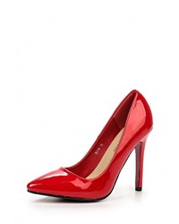 Красные кожаные туфли от Queen Vivi