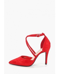 Красные кожаные туфли от Queen Vivi