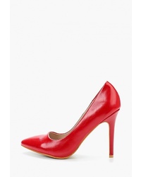 Красные кожаные туфли от Queen Vivi