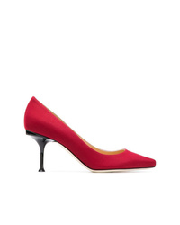 Красные кожаные туфли от Sergio Rossi