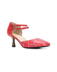 Красные кожаные туфли от Marni