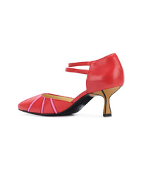 Красные кожаные туфли от Marni