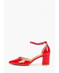 Красные кожаные туфли от Super Mode