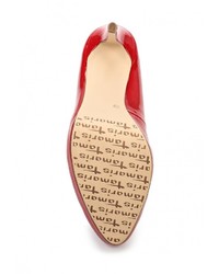 Красные кожаные туфли от Tamaris