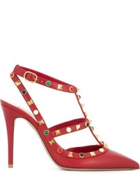 Красные кожаные туфли от Valentino