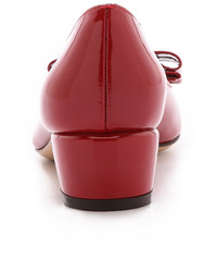 Красные кожаные туфли от Salvatore Ferragamo