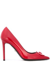 Красные кожаные туфли от Versace