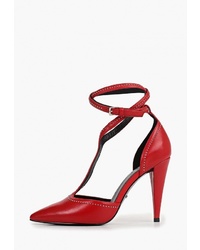 Красные кожаные туфли от Vitacci