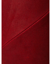 Красные кожаные узкие брюки от Isabel Benenato