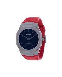 Мужские красные кожаные часы от D1 Milano