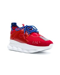 Мужские красные кроссовки от Versace