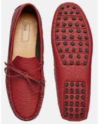 Мужские красные мокасины от Asos
