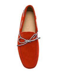 Мужские красные мокасины от Tod's