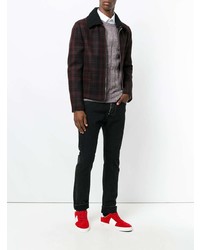 Мужские красные низкие кеды с шипами от Valentino