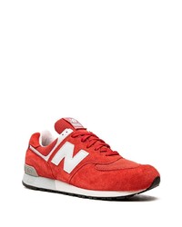 Мужские красные низкие кеды от New Balance