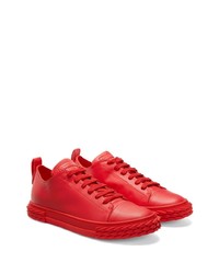 Мужские красные низкие кеды от Giuseppe Zanotti