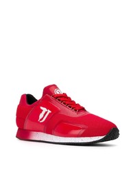 Мужские красные низкие кеды от Trussardi Jeans