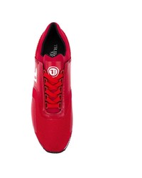 Мужские красные низкие кеды от Trussardi Jeans