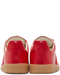 Женские красные низкие кеды от Maison Margiela
