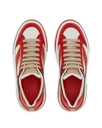 Мужские красные низкие кеды от Ferragamo