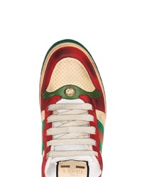 Мужские красные низкие кеды от Gucci