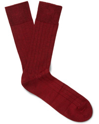 Мужские красные носки от John Smedley