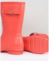 Женские красные резиновые сапоги от Hunter