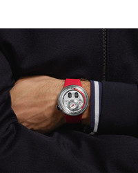 Мужские красные резиновые часы от HYT