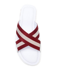 Мужские красные сандалии из плотной ткани от Bally