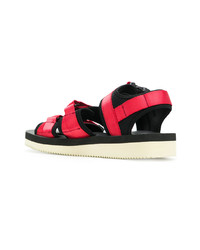 Мужские красные сандалии из плотной ткани от Suicoke