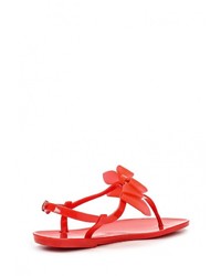Красные сандалии на плоской подошве от Baon